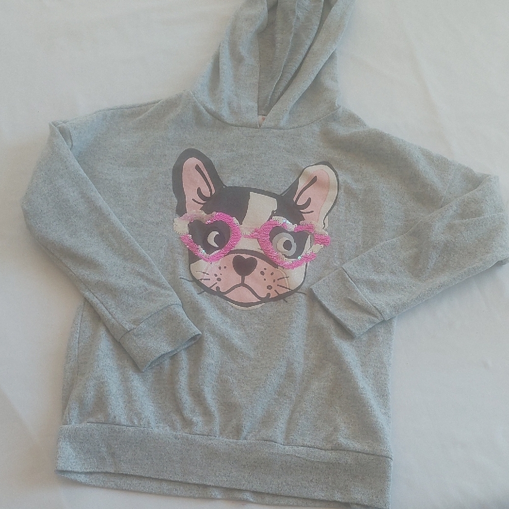 Belle Du Jour Gray Girls Hoodie.Size Small